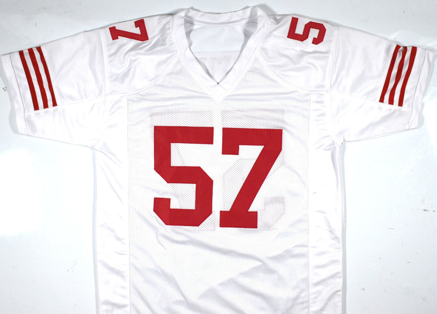Dre Greenlaw Autographed White Pro Style Jersey - Beckett W Hologram *Black