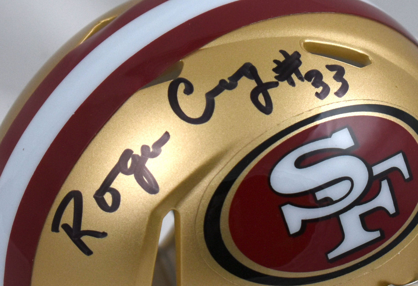 Roger Craig Autographed San Francisco 49ers Speed Mini Helmet - Beckett W Holo