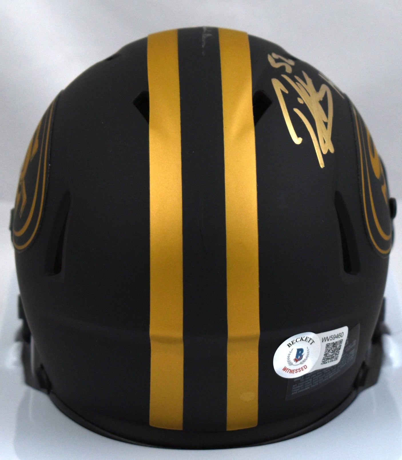 Patrick Willis Autographed 49ers Eclipse Speed Mini Helmet w/HOF- Beckett W Holo