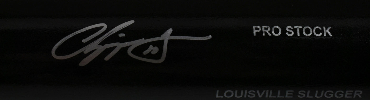 Chipper Jones Autographed Black Louisville Slugger Pro Baseball Bat - Fanatics