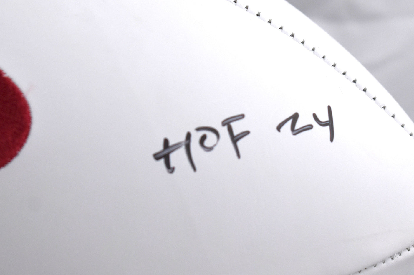 Andre Johnson Autographed Houston Texans Logo Football w/ HOF - JSA W *Black