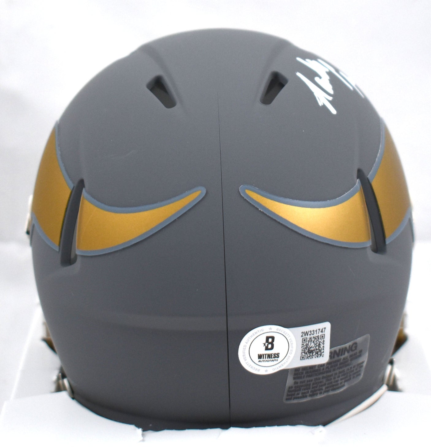 Randall Cunningham Signed Vikings Slate Speed Mini Helmet - Beckett W Hologram