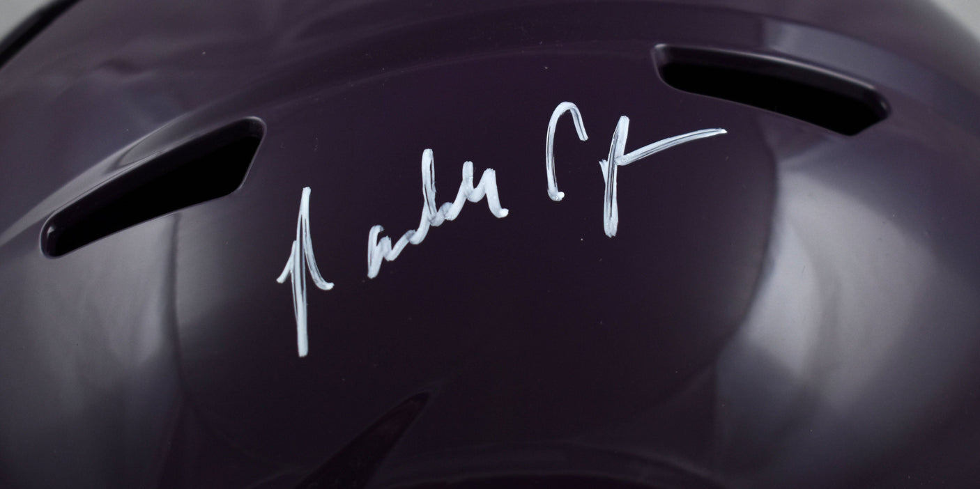 Randall Cunningham Autographed Vikings 83-01 F/S Speed Helmet - Beckett W Holo