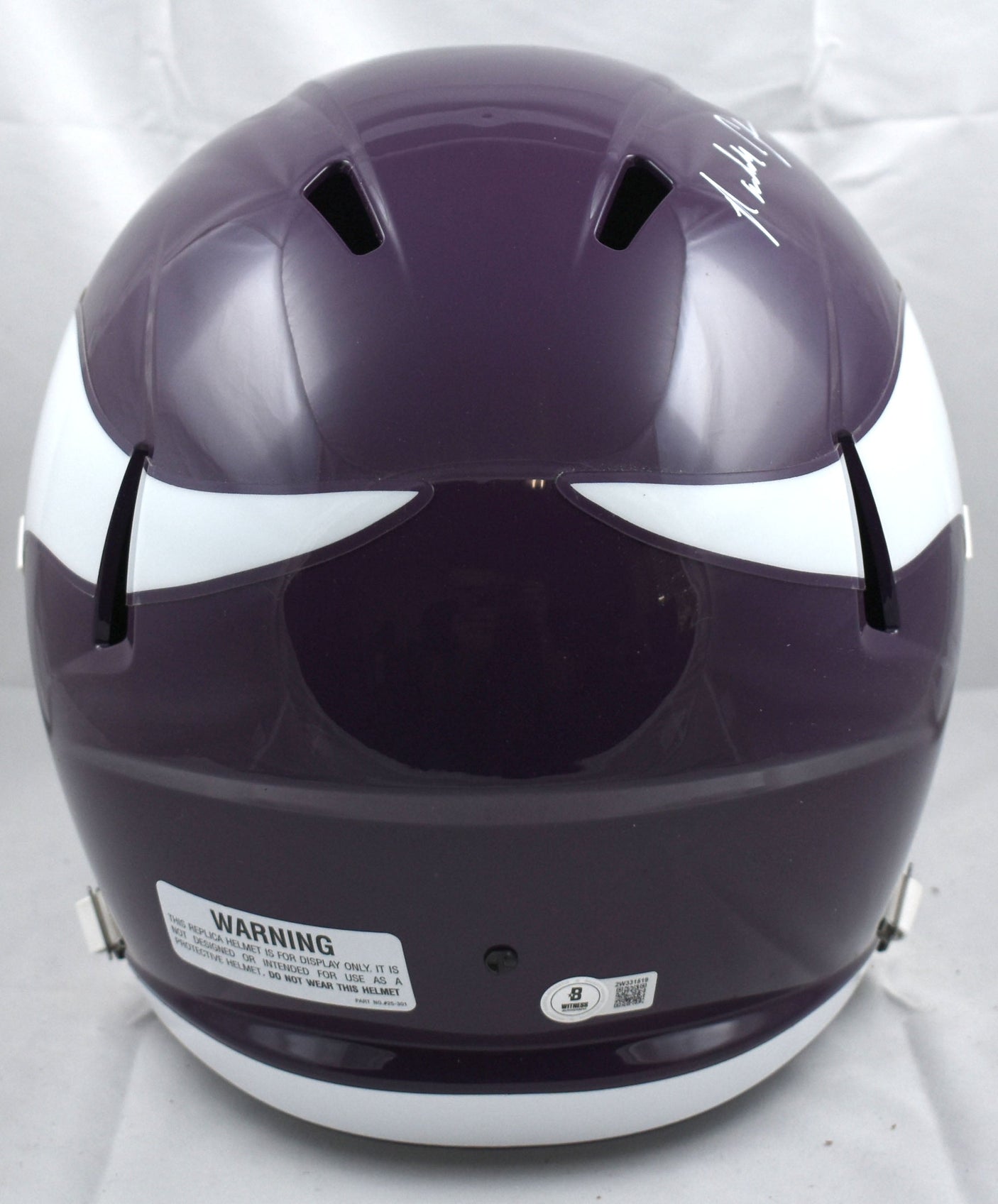 Randall Cunningham Autographed Vikings 83-01 F/S Speed Helmet - Beckett W Holo