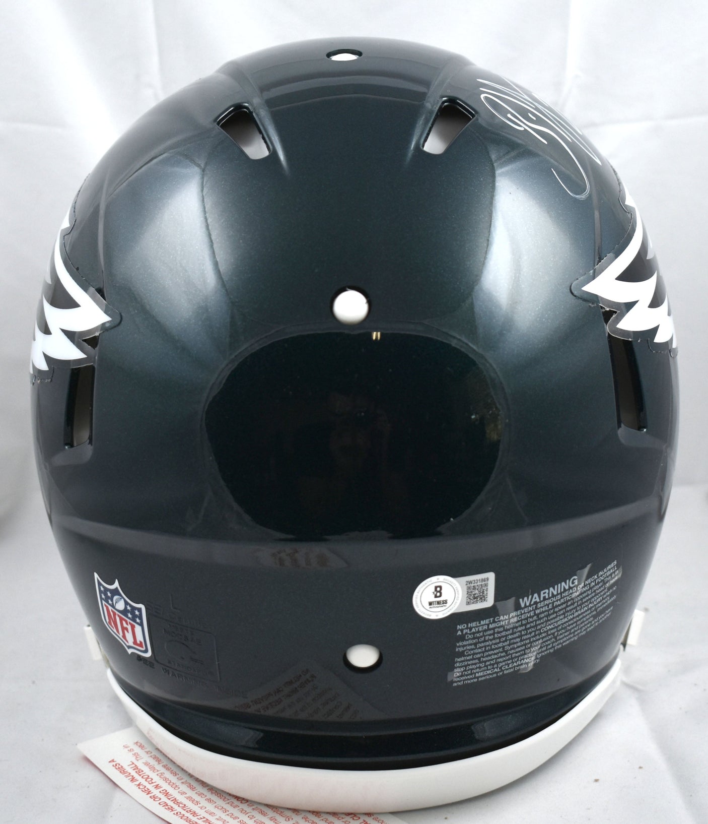 Brian Dawkins Autographed Eagles F/S Speed Authentic Helmet - Beckett W Hologram