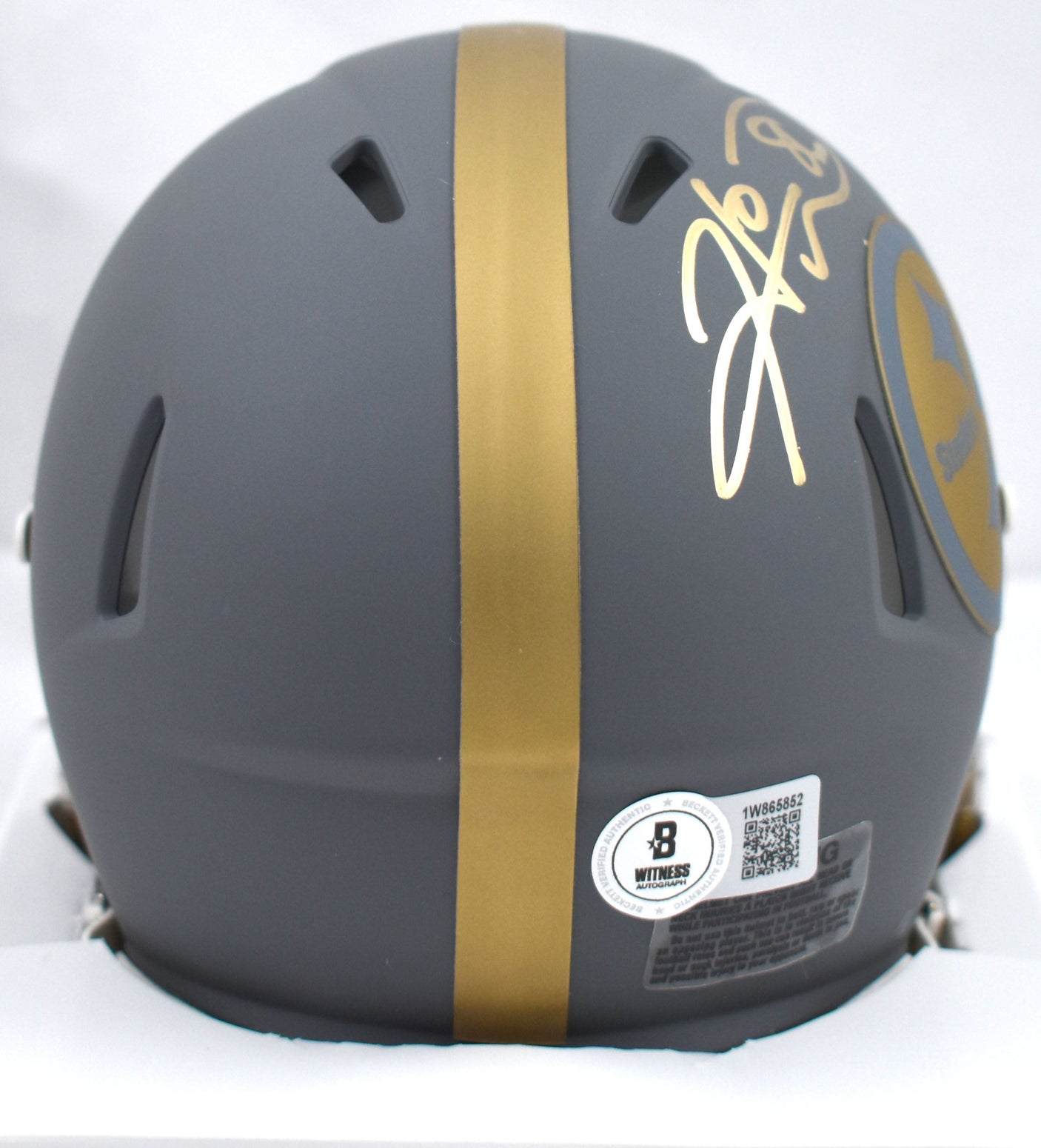 Hines Ward Signed Pittsburgh Steelers Slate Speed Mini Helmet - Beckett W Holo