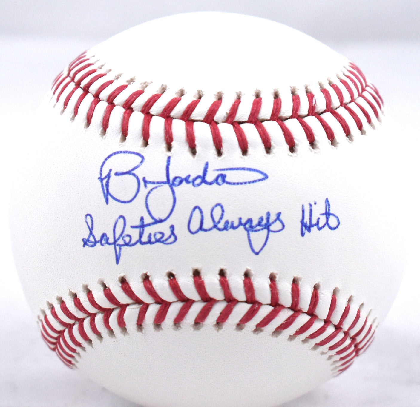 Brian Jordan Signed Rawlings OML Baseball w/Inscription - Beckett W Hologram