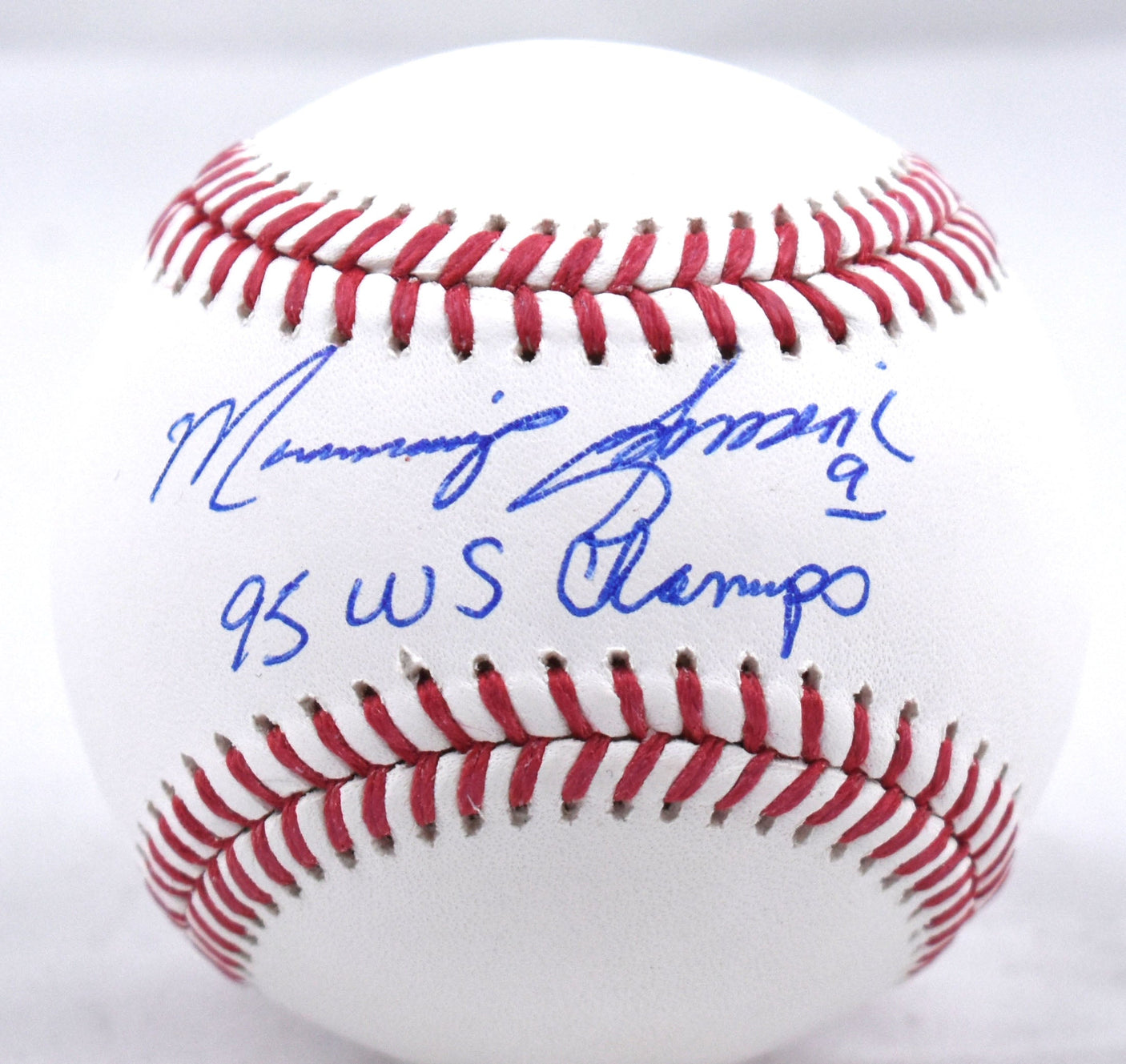 Marquis Grissom Signed Rawlings OML Baseball w/ 95 WS Champ - Beckett W Hologram