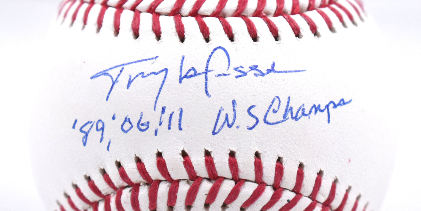 Tony La Russa Autographed Rawlings OML Baseball w/3x WS Champ - Beckett W Holo