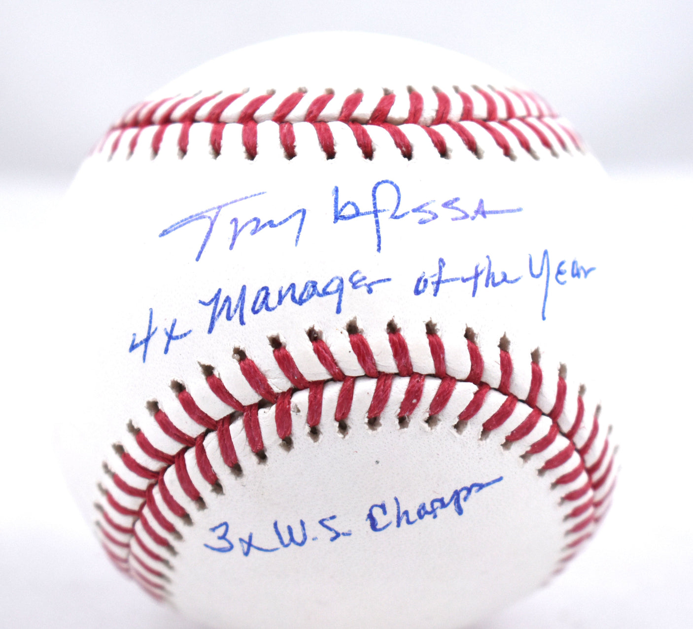 Tony La Russa Autographed Rawlings OML Baseball w/ Stats - Beckett W Hologram