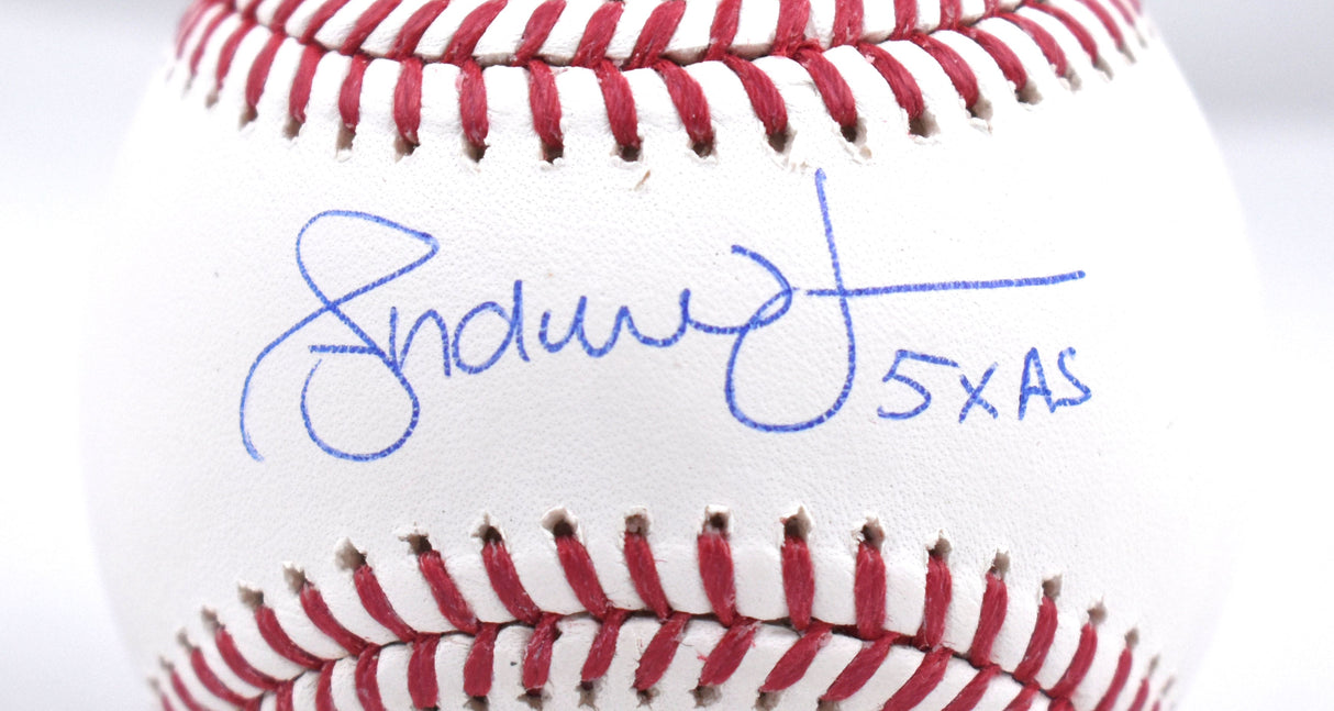 Andruw Jones Autographed Rawlings OML Baseball w/ 5X AS - Beckett W Hologram
