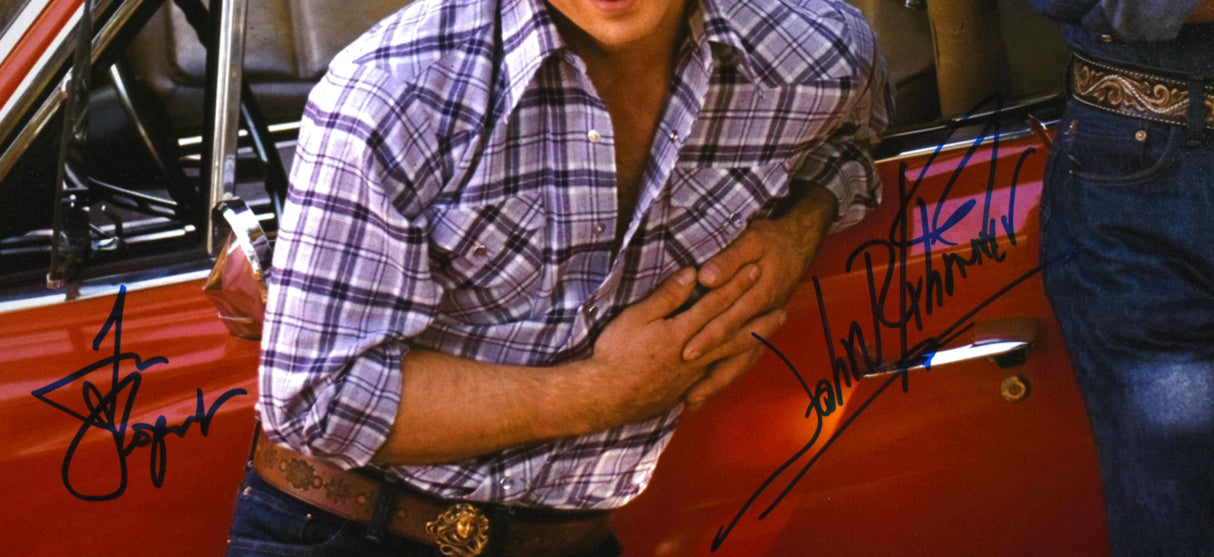 Dukes of Hazard Autographed 16x20 Close Up Photo- Beckett W Hologram *Blue