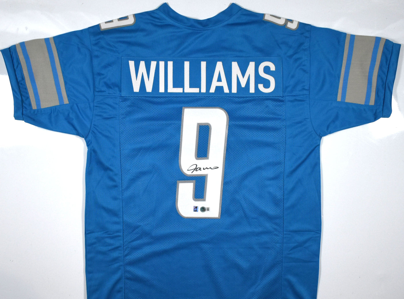 Jameson Williams Autographed Blue Pro Style Jersey - Beckett W Hologram *Black