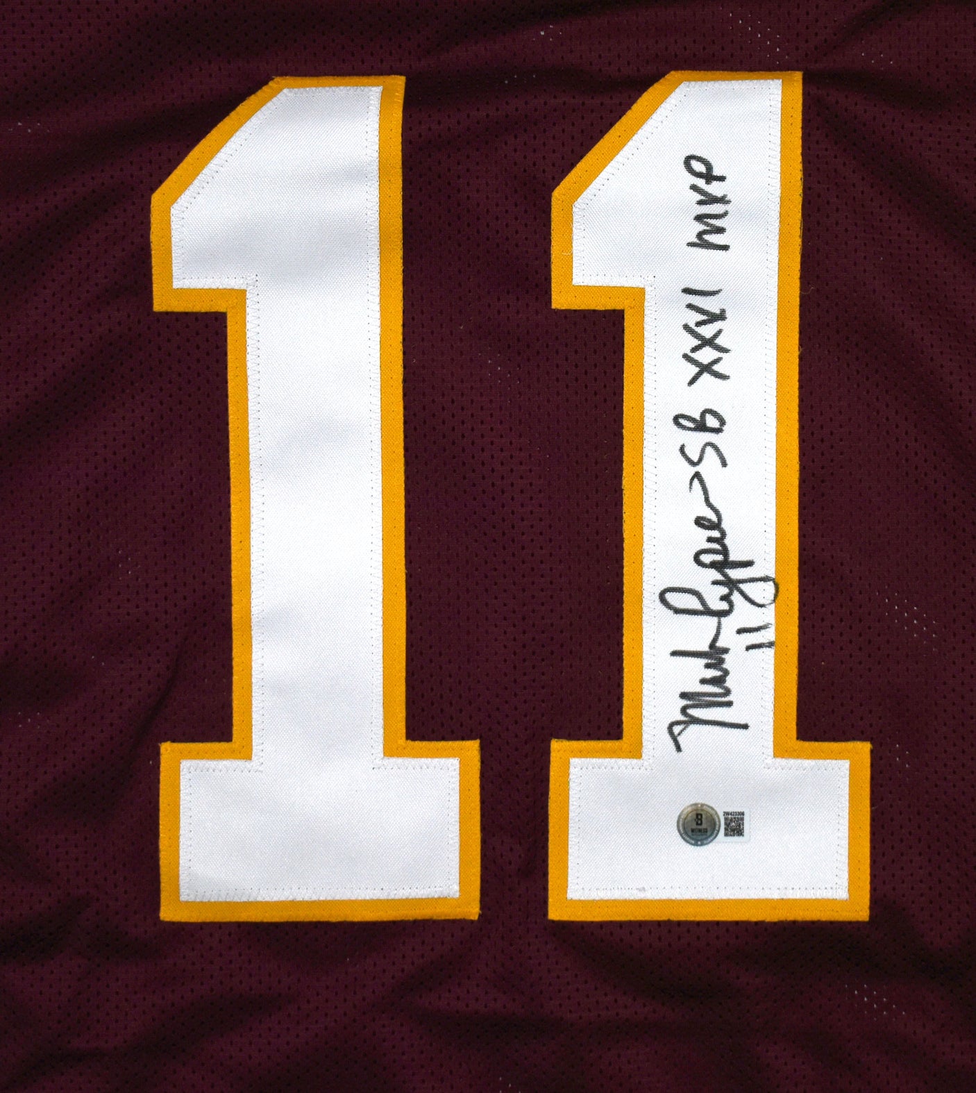 Mark Rypien Autographed Burgundy Pro Style Jersey w/SB MVP - Beckett W Hologram