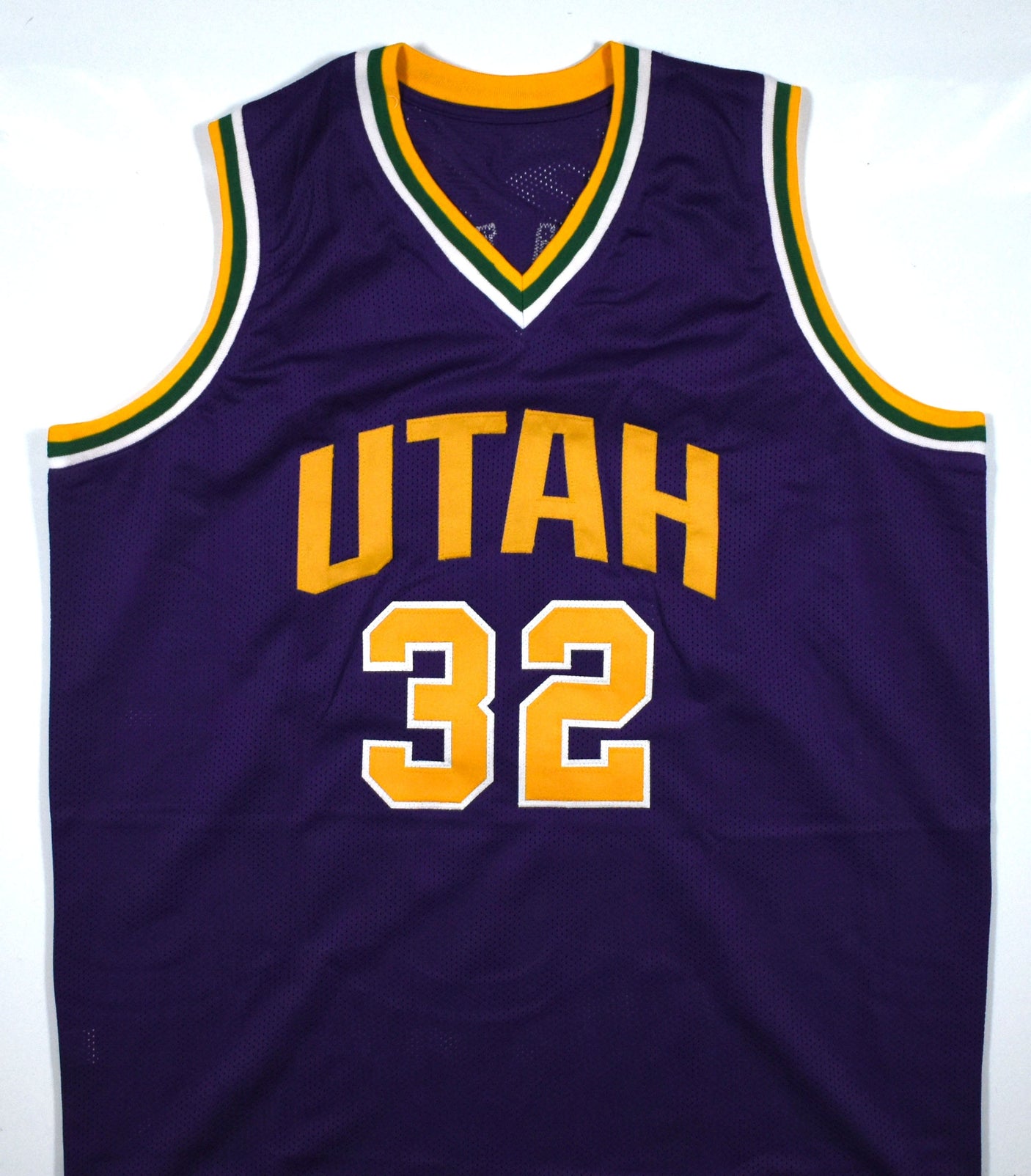 Karl Malone Autographed Purple Pro Style Jersey - Beckett W Hologram *Black