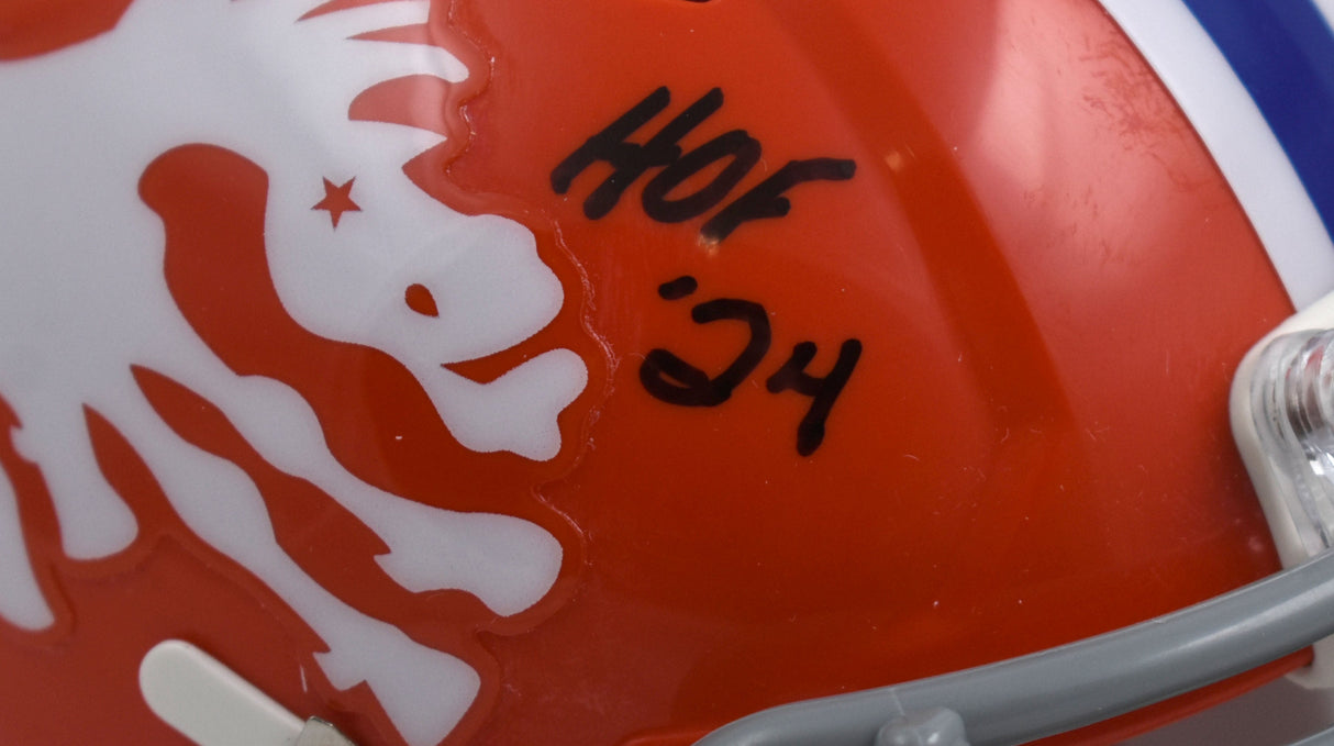 Randy Gradishar Signed Broncos 1966 Speed Mini Helmet w/ HOF- Beckett W Hologram