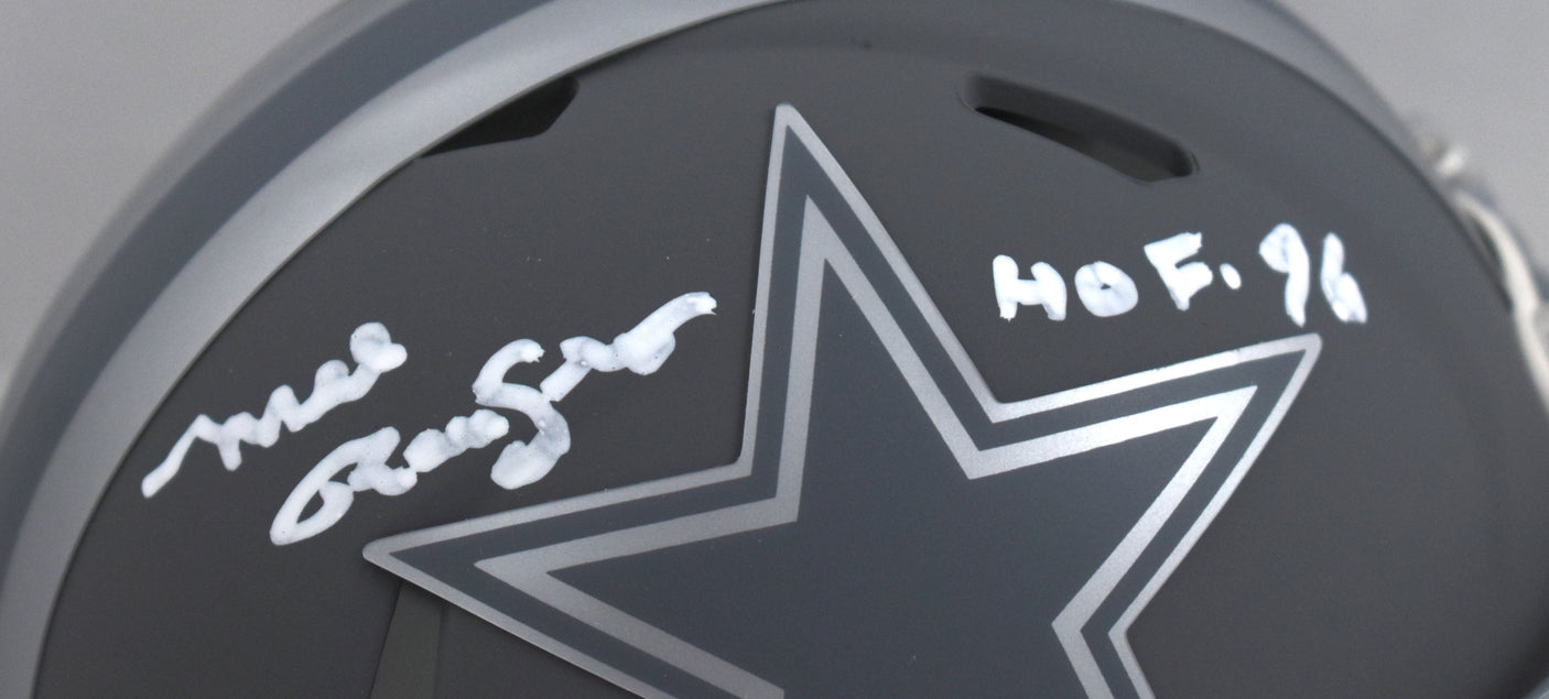 Mel Renfro Autographed Dallas Cowboys Slate Speed Mini Helmet w/ HOF - Prova