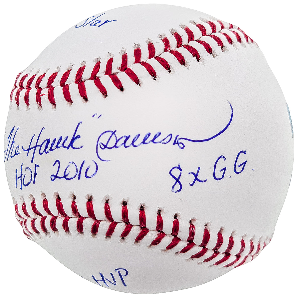 Andre Dawson Autographed Official MLB Baseball Montreal Expos Statball With 6 Stats Beckett BAS QR Stock #202048