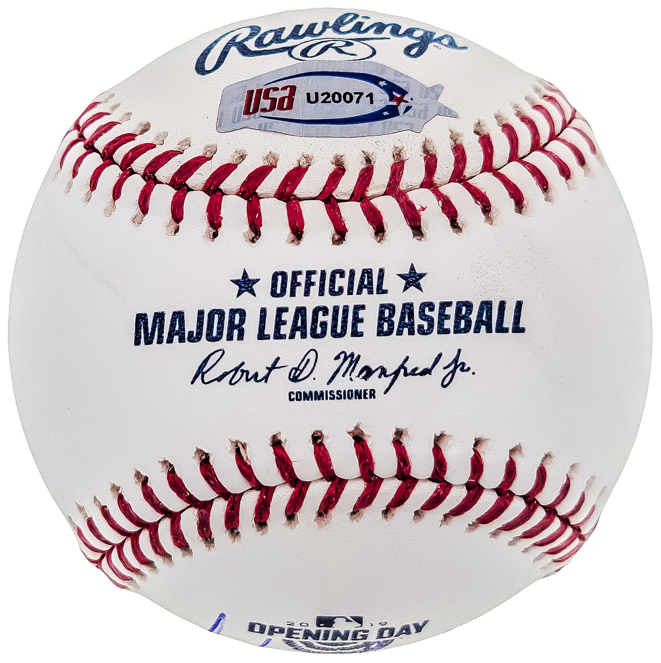 Fernando Tatis Jr. Autographed Official MLB 2019 Opening Day Logo Baseball San Diego Padres "MLB Debut 3/28/2019" JSA Stock #202011