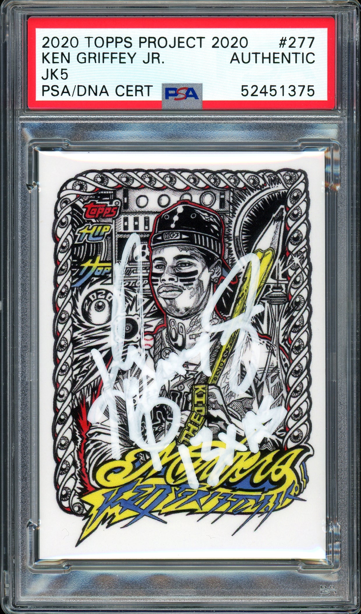 Ken Griffey Jr. Autographed Topps Project 2020 JK5 Card #277 Seattle Mariners "13x AS" #1/1 PSA/DNA #52451375