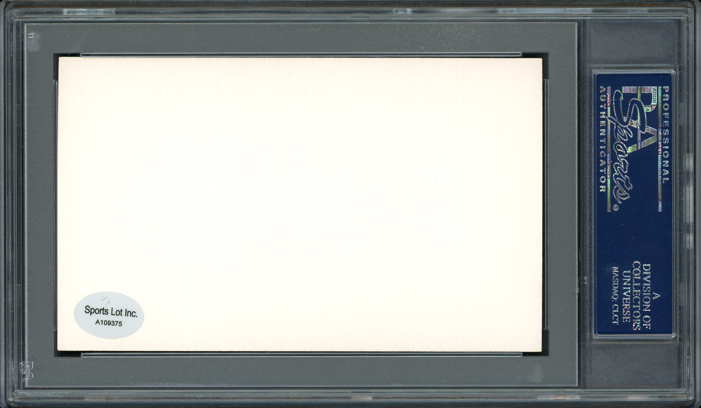 Joseph "Donie" Bush Autographed 3x5 Index Card Detroit Tigers, Pittsburgh Pirates PSA/DNA #83862141