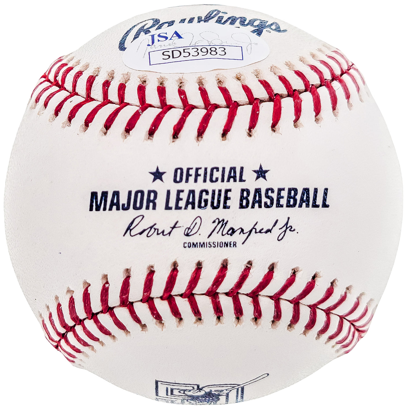 Fernando Tatis Jr. Autographed Official MLB 50th Anniversary Logo Baseball San Diego Padres "1st MLB HR 4/1/19" JSA #SD53983