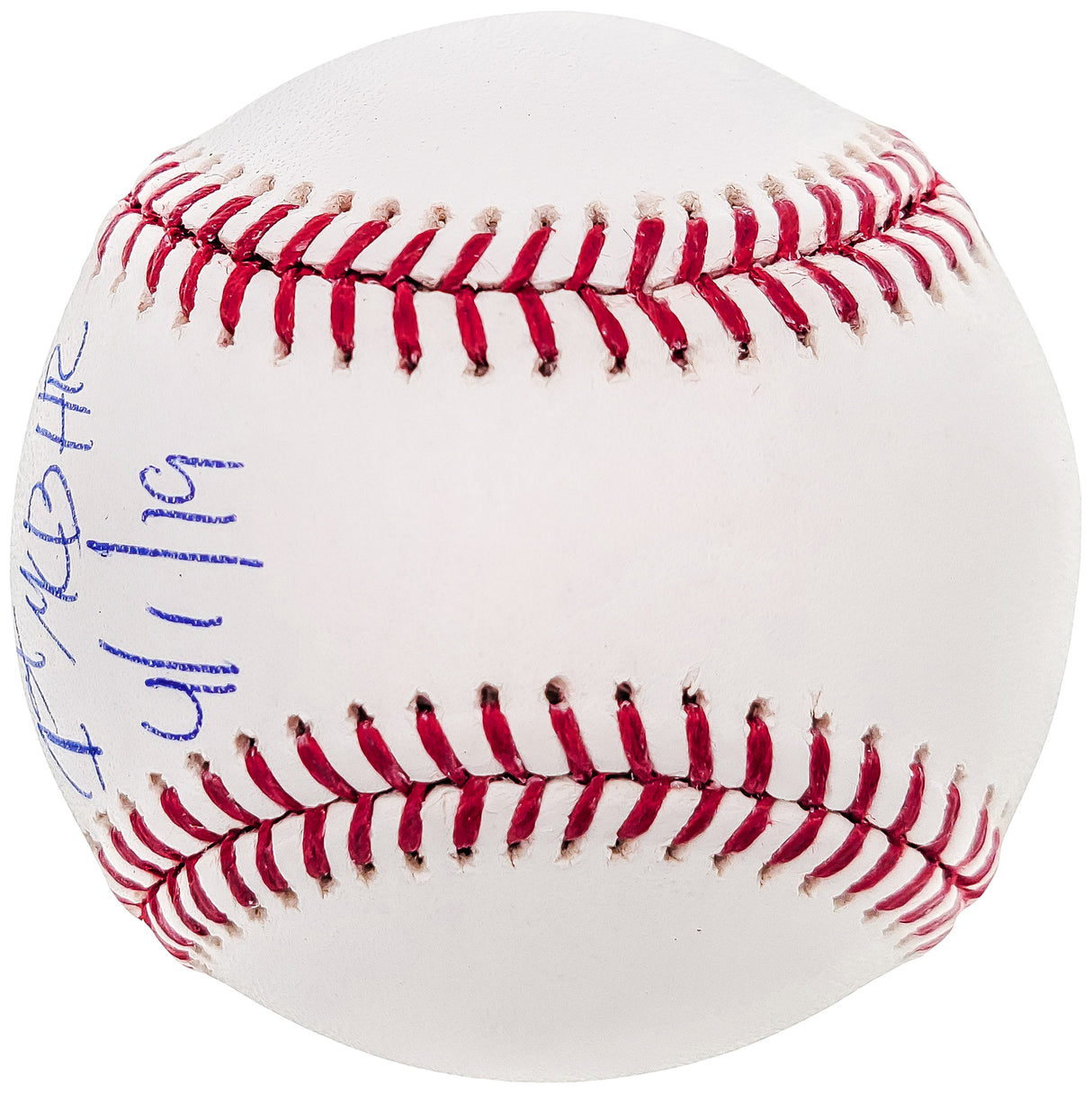 Fernando Tatis Jr. Autographed Official MLB 50th Anniversary Logo Baseball San Diego Padres "1st MLB HR 4/1/19" JSA #SD53983