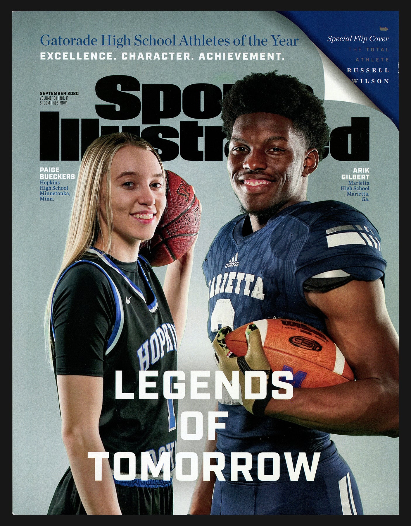 Russell Wilson Autographed Sports Illustrated Magazine Seattle Seahawks RW Holo #37830