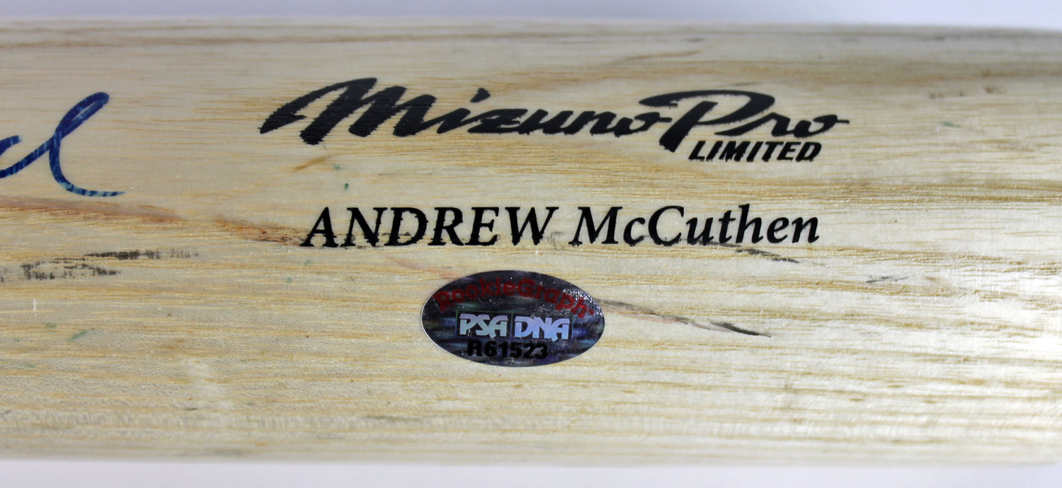 Pirates Andrew McCutchen Signed Game Used Rookie Baseball Bat PSA Rookiegraph