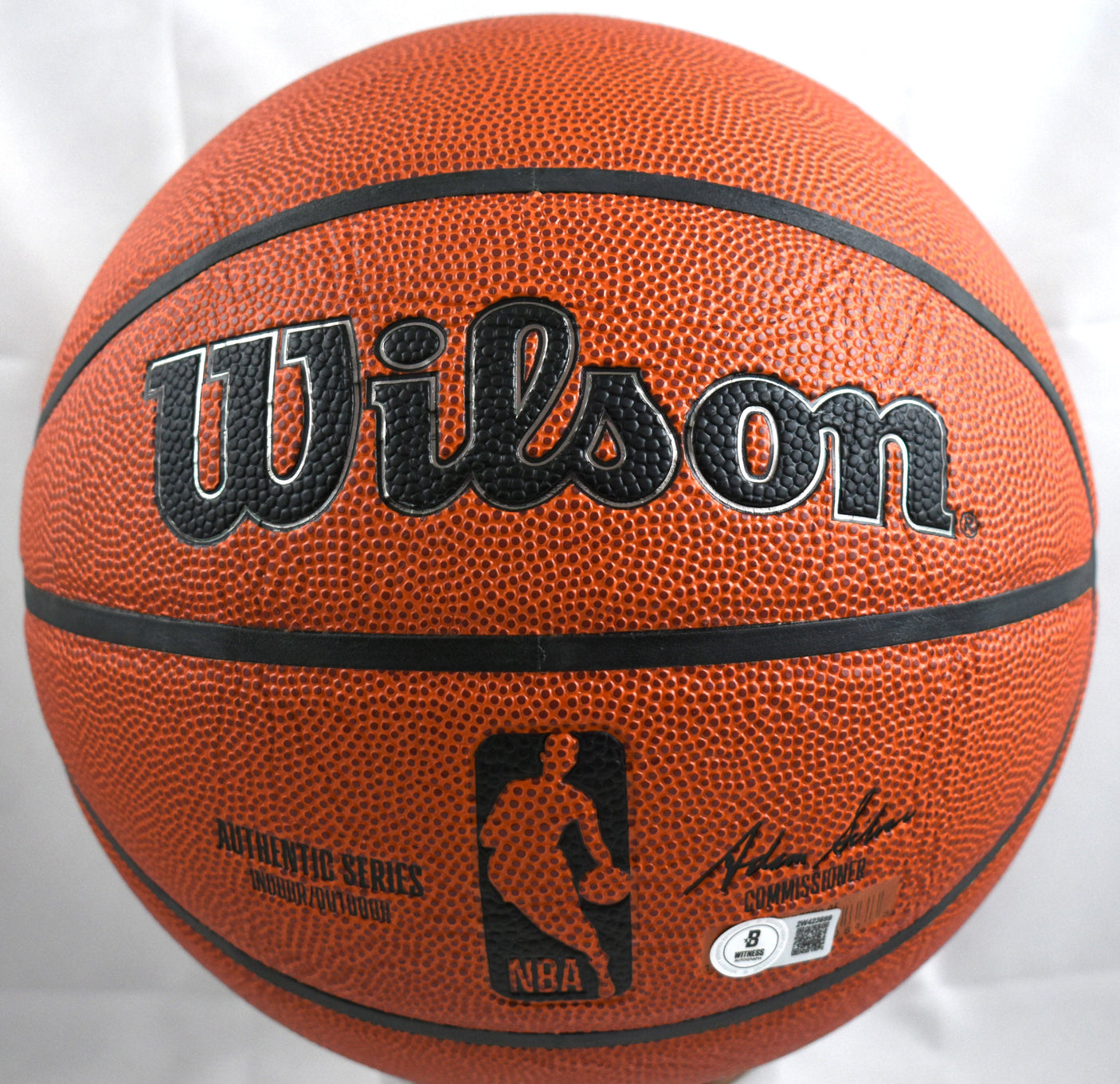 Hakeem Olajuwon Autographed Authentic NBA Wilson Basketball - Beckett W Hologram