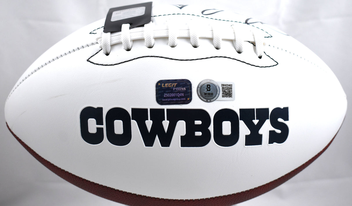 Jay Novacek Signed Dallas Cowboys Franklin Logo Football - Beckett W Hologram
