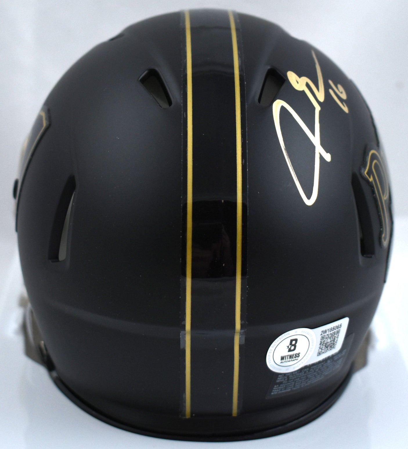 Aidan O'Connell Signed Purdue Script Speed Mini Helmet- Beckett W Hologram *Gold