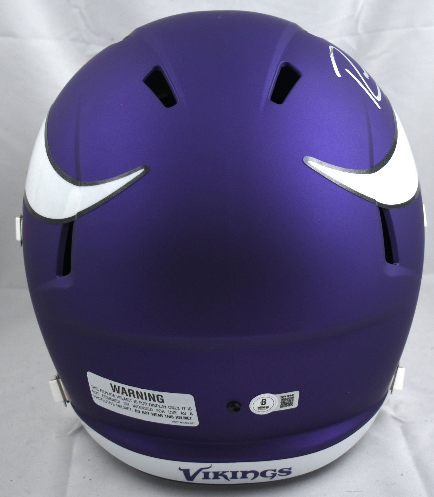 Randy Moss Autographed Vikings F/S Speed Helmet - Beckett W Hologram *Silver