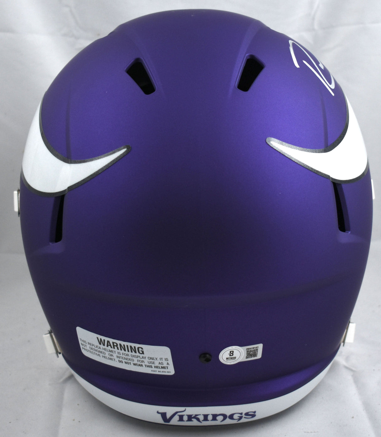 Randy Moss Autographed Vikings F/S Speed Helmet - Beckett W Hologram *Silver