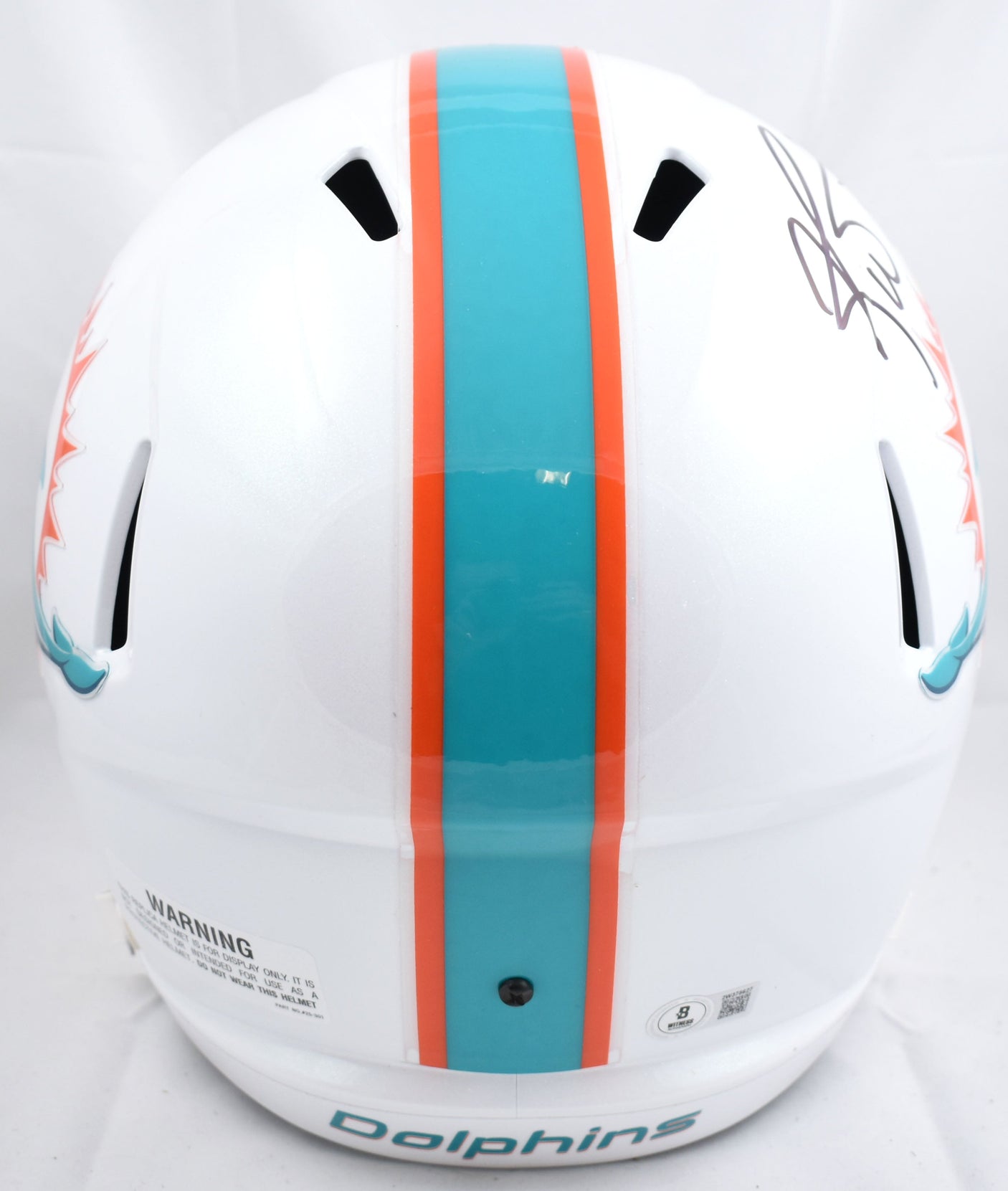 Ricky Williams Signed Dolphins F/S Speed Helmet SWED - Beckett W Hologram *Black