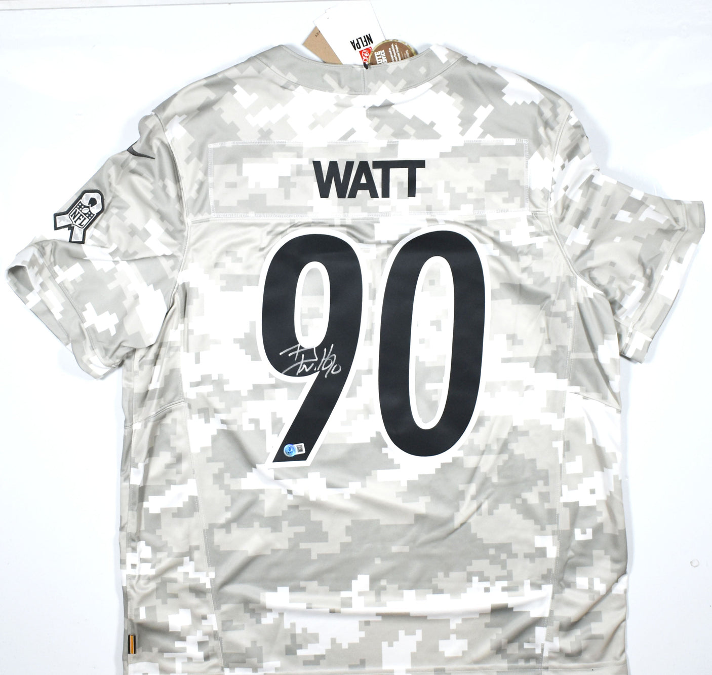 T.J. Watt Signed Steelers Salute 2024 Nike Game Jersey-Beckett W Holo *Silver