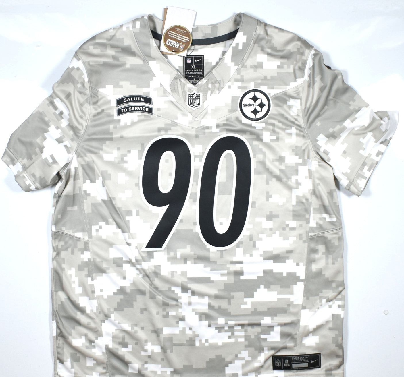 T.J. Watt Signed Steelers Salute 2024 Nike Game Jersey-Beckett W Holo *Silver