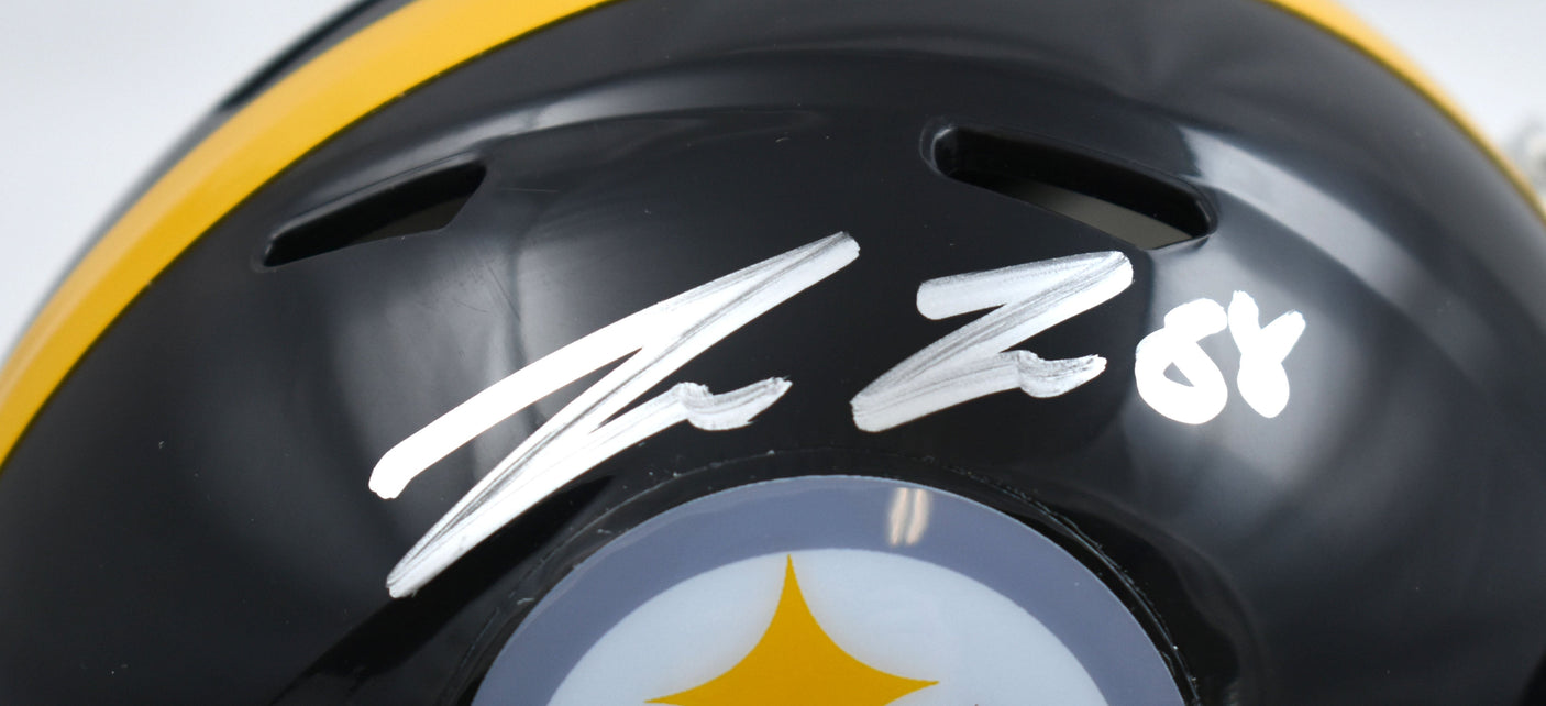 Pat Freiermuth Autographed Steelers Speed Mini Helmet - Beckett W Holo *Silver