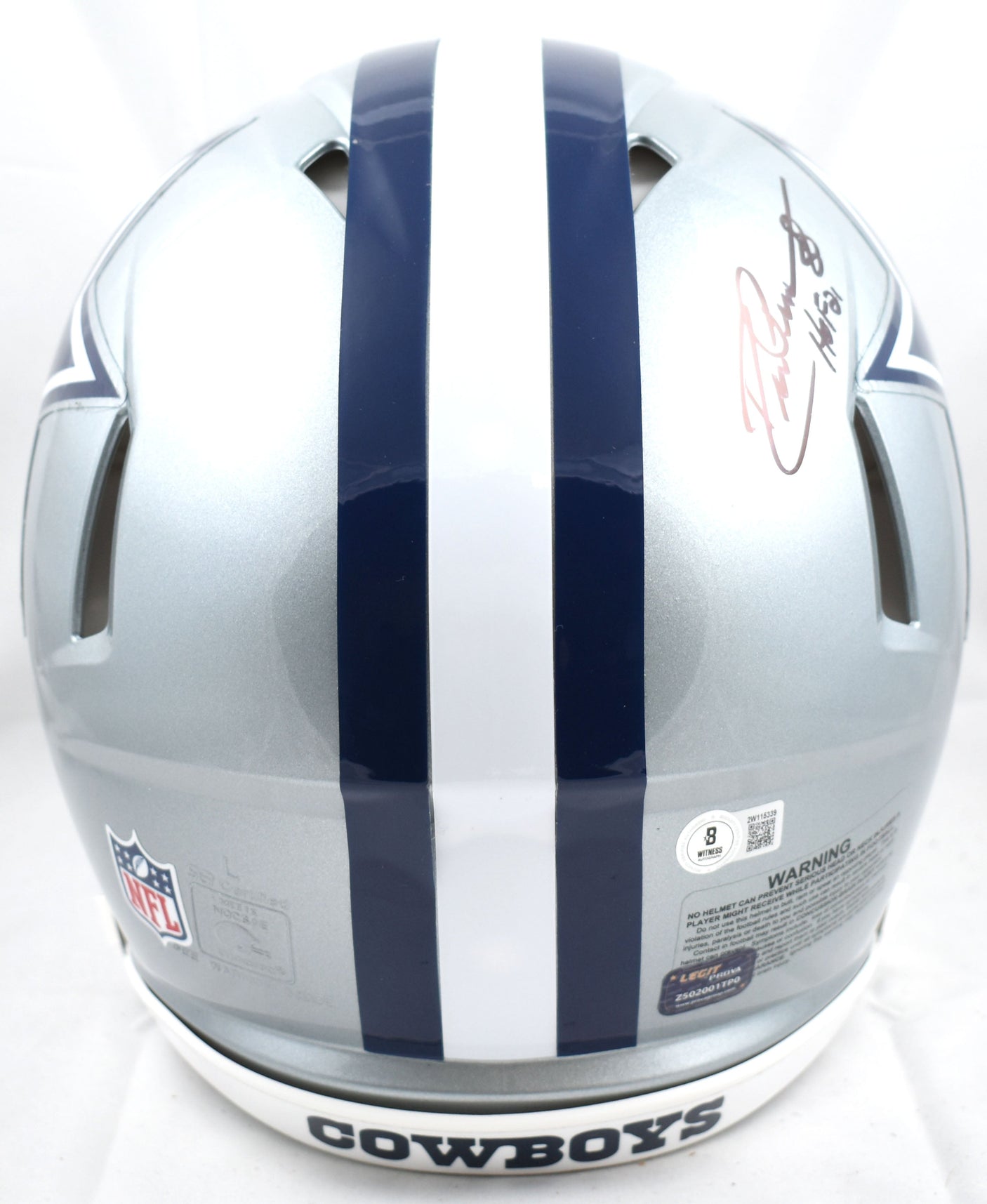 Staubach Dorsett Pearson Signed Cowboys F/S Speed Authentic Helmet - Beckett W