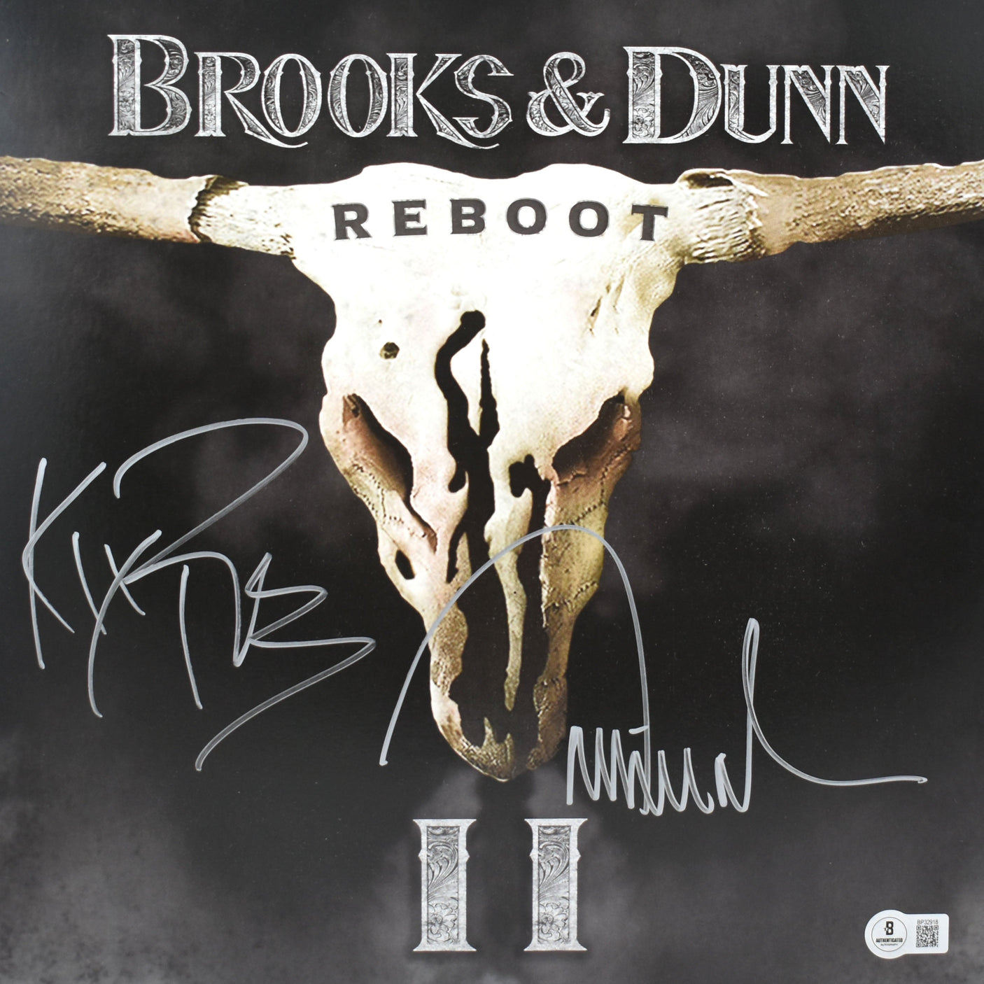 Kix Brooks & Ronnie Dunn Brooks & Dunn Signed Reboot Album Cover W/Vinyl Beckett