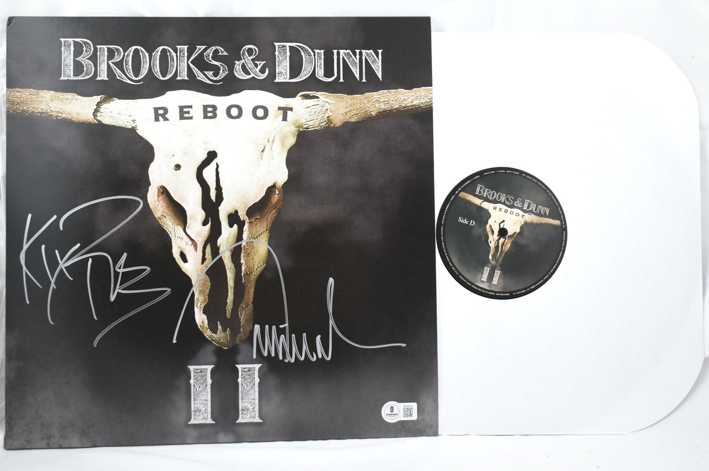Kix Brooks & Ronnie Dunn Brooks & Dunn Signed Reboot Album Cover W/Vinyl Beckett