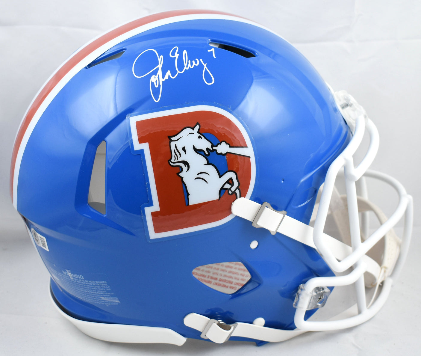 John Elway Signed Broncos F/S 75-96 Speed Authentic Helmet - Beckett W Hologram