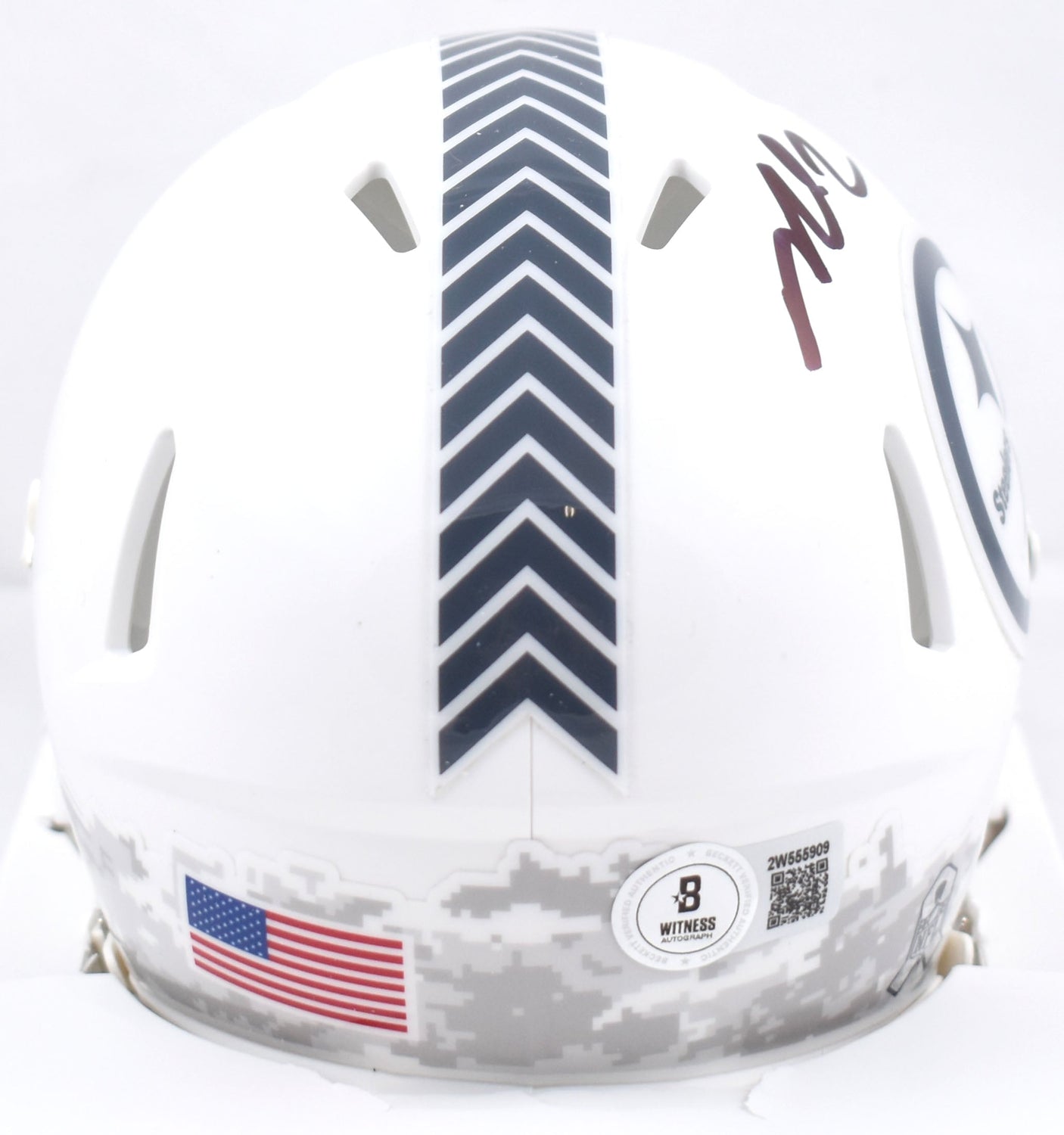 Michael Vick Autographed Steelers Salute 2024 Speed Mini Helmet - Beckett W Holo