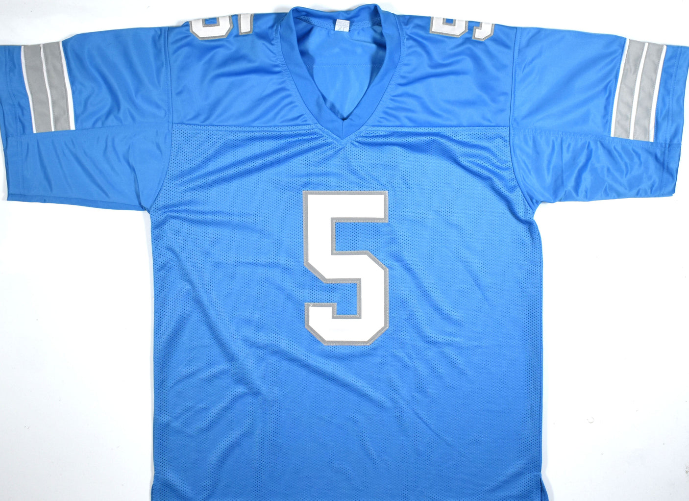 David Montgomery Autographed Blue Pro Style Jersey - Beckett W Hologram *Black