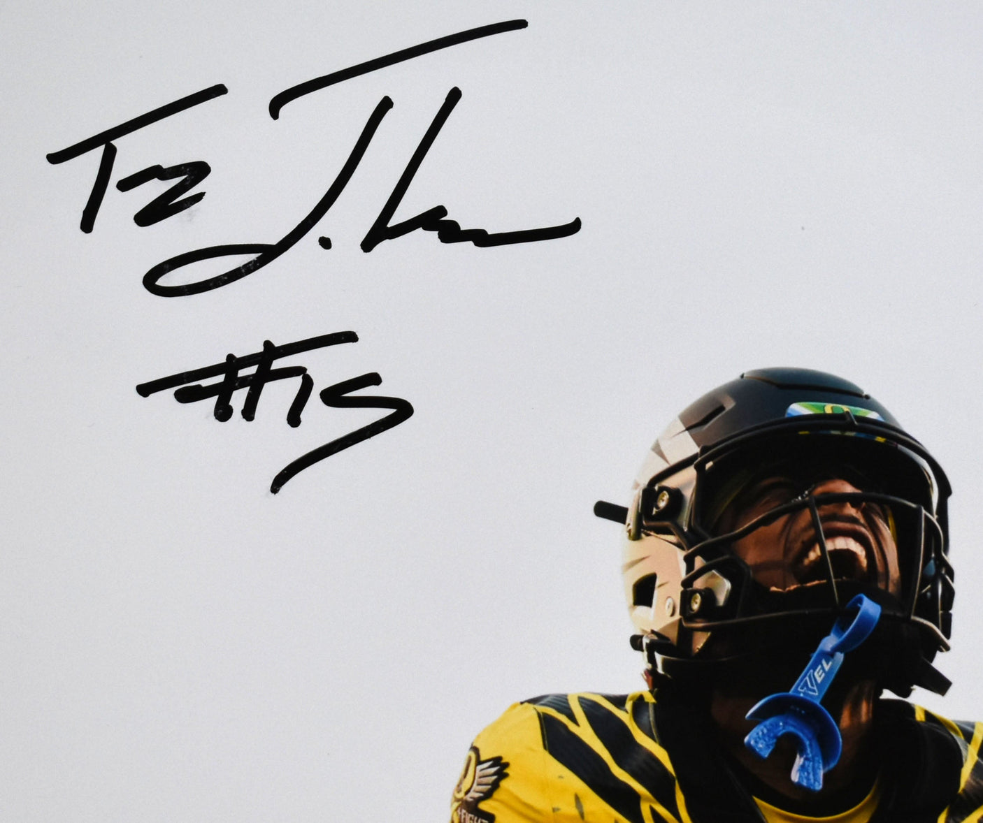 Tez Johnson Autographed Oregon Ducks 16x20 Flex Photo - Beckett W Hologram