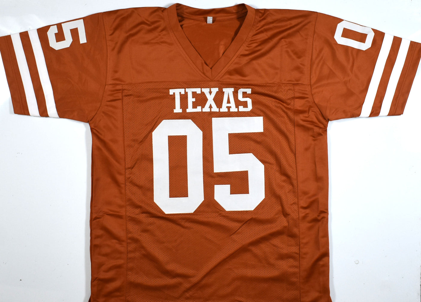 2005 Texas Longhorns Autographed Orange College Style Jersey- Ai Verified *Black