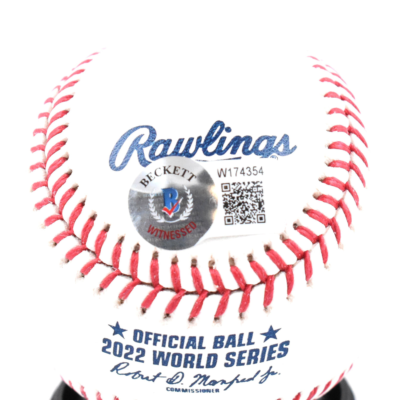 Alex Bregman Autographed Rawlings World Series OML Baseball - Beckett W Holo