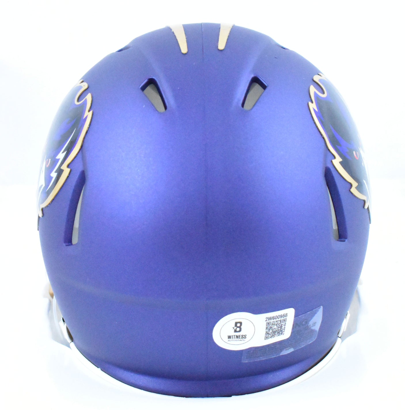 Rashod Bateman Autographed Ravens ALT 24 Speed Mini Helmet - Beckett W Hologram