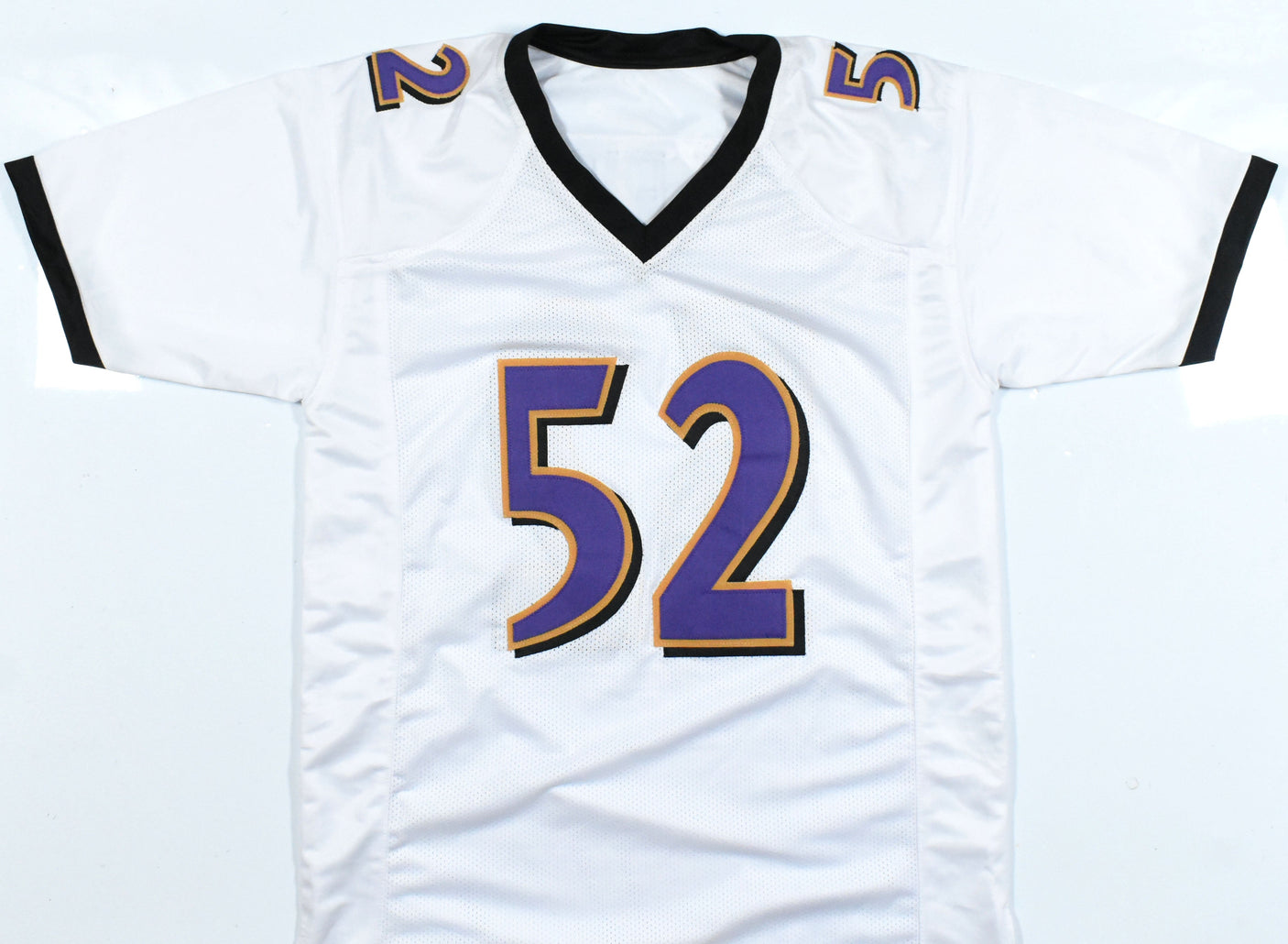 Ray Lewis Autographed White Pro Style Jersey - Beckett W Hologram *Black