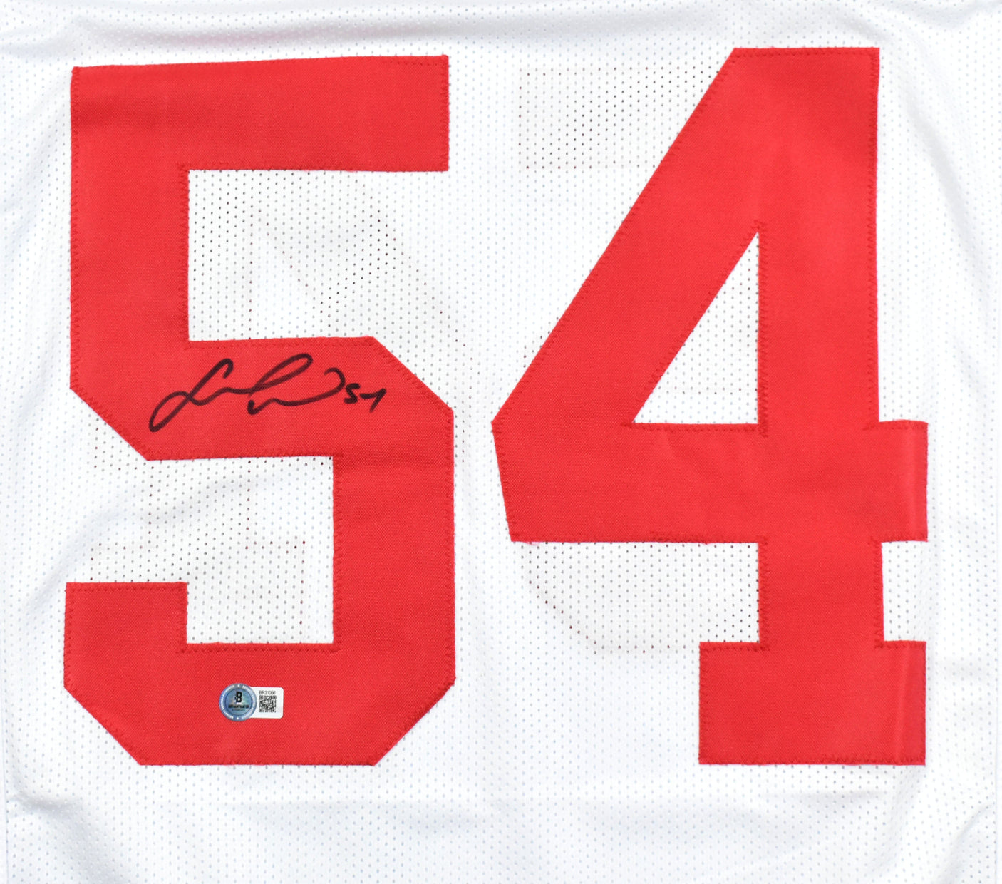 Fred Warner Autographed Red Pro Style Jersey - Beckett W Hologram *Black